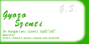 gyozo szenti business card